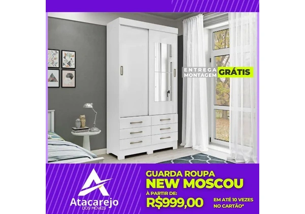 Guarda Roupa Solteiro Entrega e Montagem Grátis