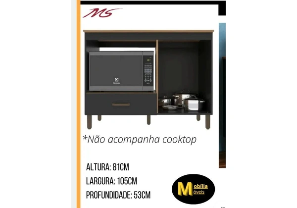 Balcão Cooktop Roma novo direto da fabrica