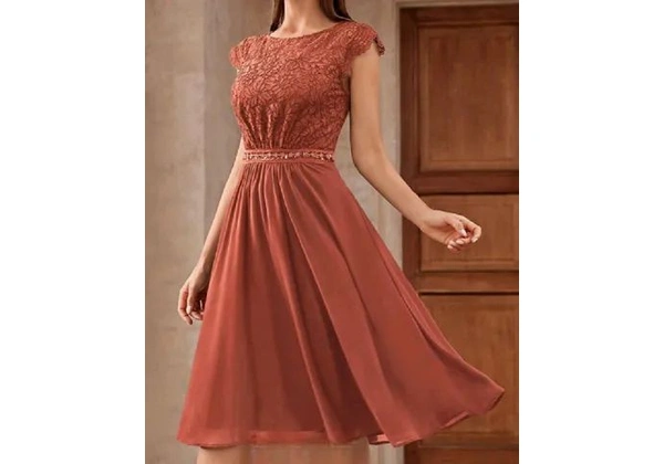 Vestido chiffon festa marca Miusol