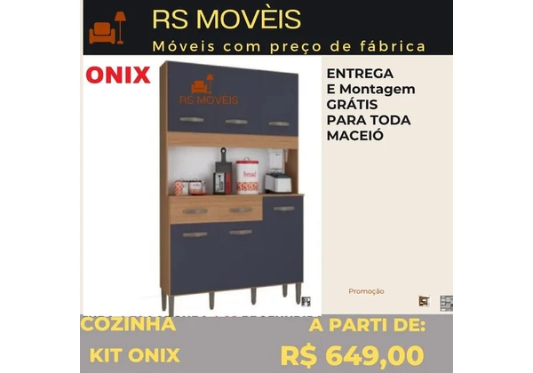Armário de cozinha Onix oferecemos entrega e montagem grátis para toda Maceió