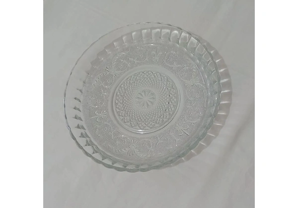 Saladeira grande em vidro (decorado)