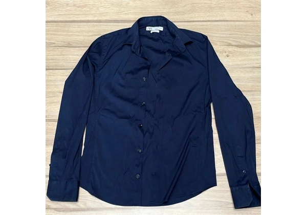 Camisa Zara Azul Marinho Original