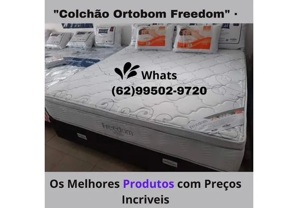 Cama Box e Colchão Freedom Ortobom / com Molas Ensacadas Individualmente