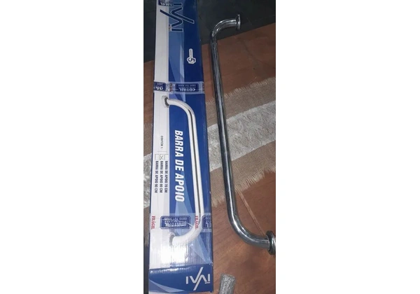 Apoio cromado para banheiro 80cm
