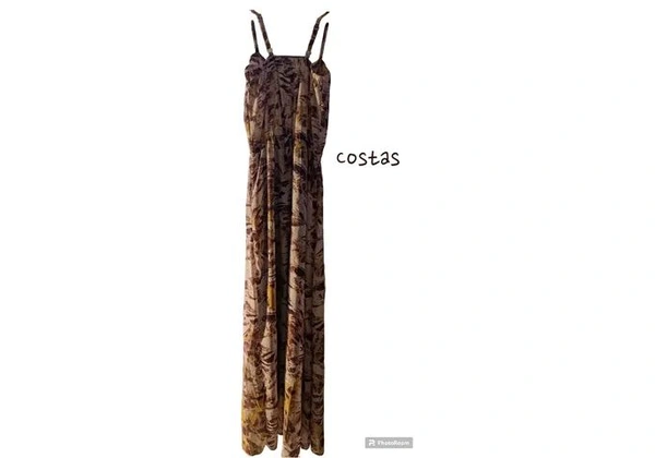 Vestido longo crepe