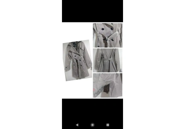 Casaco Trench Coat Bege acinzentado Feminino