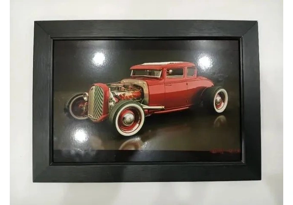 Quadro Decorativo Parede Carro Ford Hot Rod 35 X 25