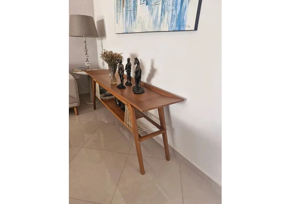 Mesa de centro vintage em madeira