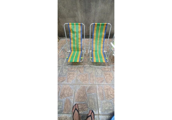 4 Cadeiras de Praia de alumínio