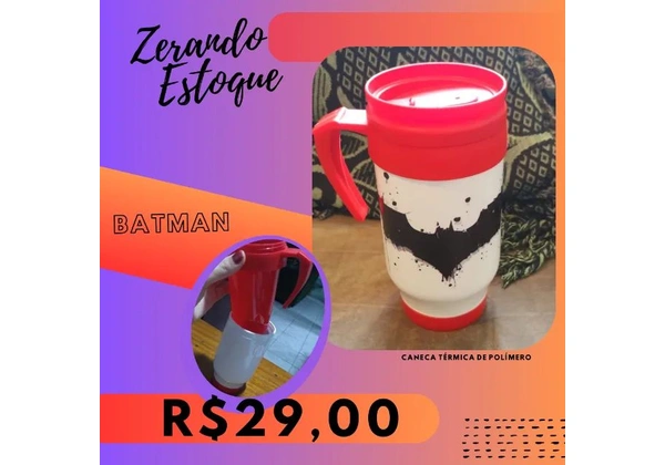 Caneca térmica de polímero 350ml - Batman