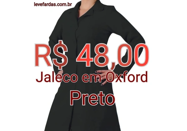 Jaleco em Oxford - Preto