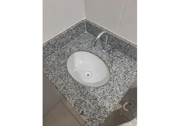 Pia de banheiro, mais cuba e torneira