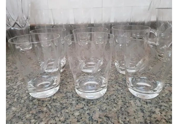 Kit de copo de licor de cristal em Cristal Transparente 9 cm x 7 cm x 7 cm