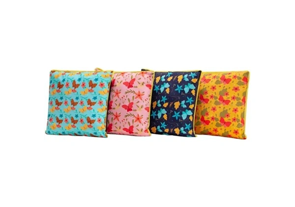 Kit 4 Almofadas Cheias Decorativas Innovative Borboletas 45x45cm com Refil Dourados