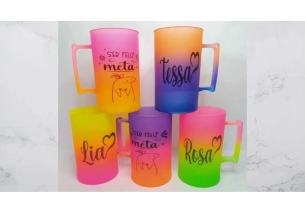 Kit 10 Canecas Chopp 300ml / 500ml Personalizadas Diversos Modelos e Cores
