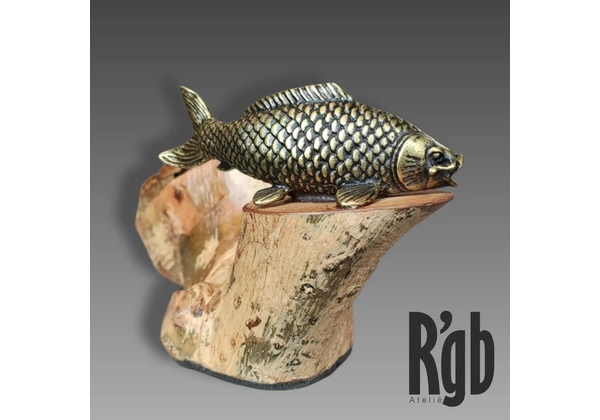 Peixe Carpa Enfeite de mesa, escultura para decoração