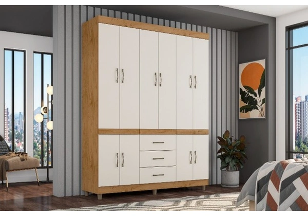 Guarda-Roupa 22103 10 portas e 3 gavetas