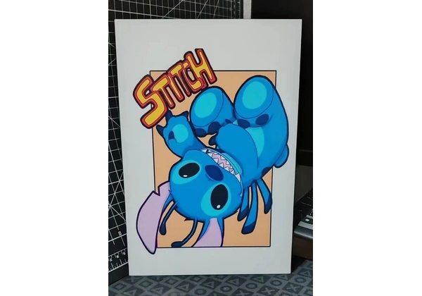 Quadro decorativo Stitch, personalizados