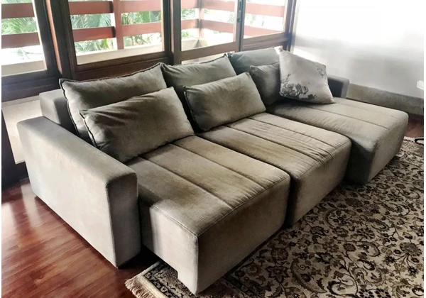 Sofá Modular Cinza Claro