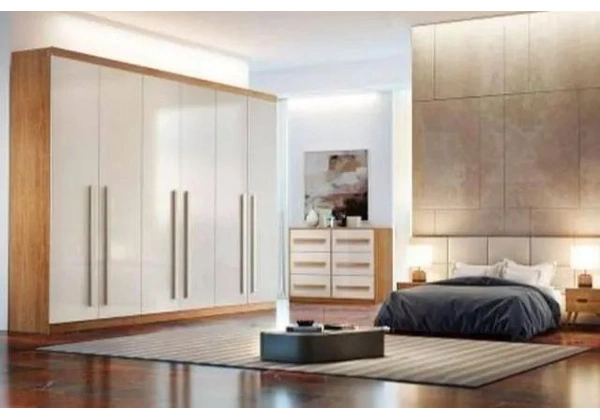 Guarda roupa casal MDF Grande perna