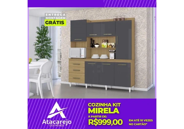 Armário de Cozinha Entrega e Montagem Grátis