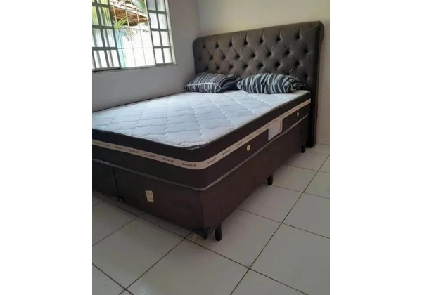 Cama box king (colchão e base) brinde