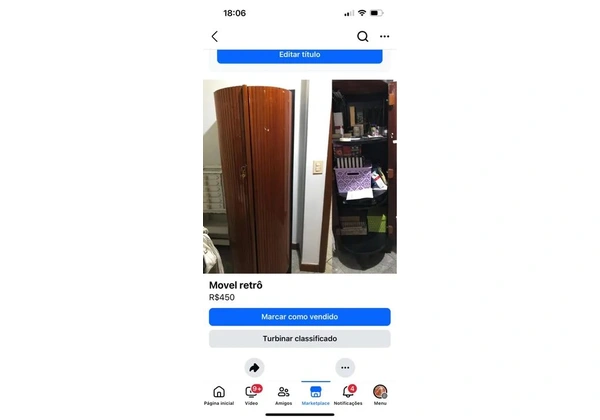 Movel retro, serve como bar, escritório(cabe computador)