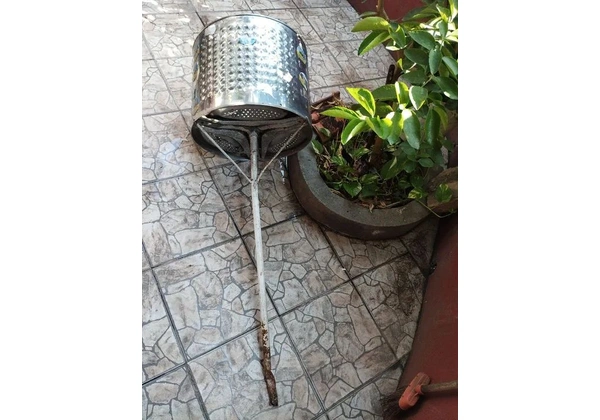 Lixeira externa tambor de máquina de lavar