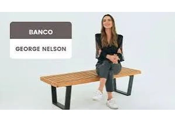 Banco 2 Lugares George Nelson Novo - Aceito Cartão