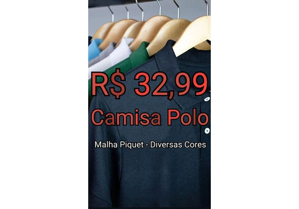 Camisa Gola Polo - Malha Piquet - Diversas Cores