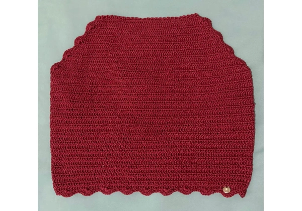 Cropped de crochê vermelho