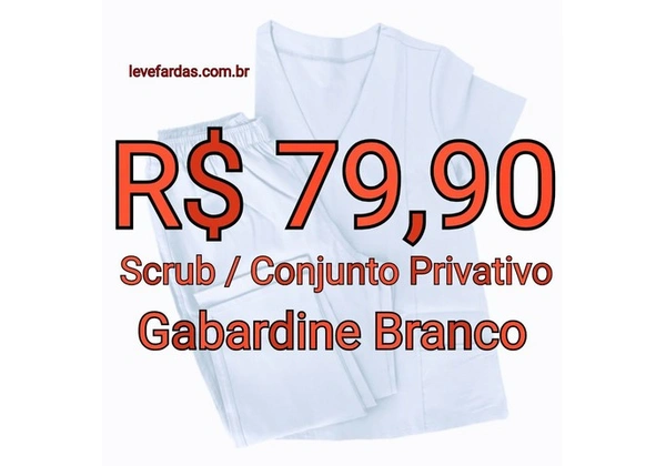 Scrub / Conjunto Privativo - Gabardine Branco