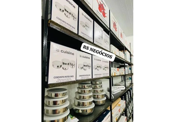 Potes em inox Kit 5 Peças, Lacrado + NF (Até 12x)