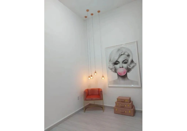 Lustre Moderno 4 Lâmpadas