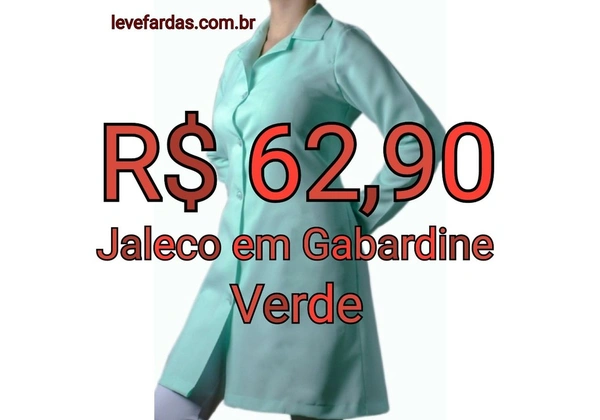 Jaleco em Gabardine - Verde Água