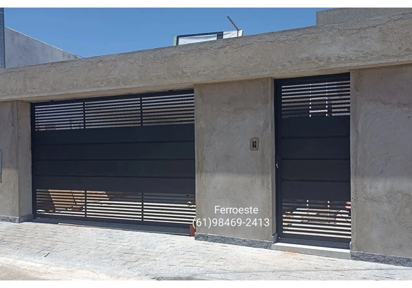 Portão 4.10 x 2.30 + social 1m x 2.30 3x sem juros