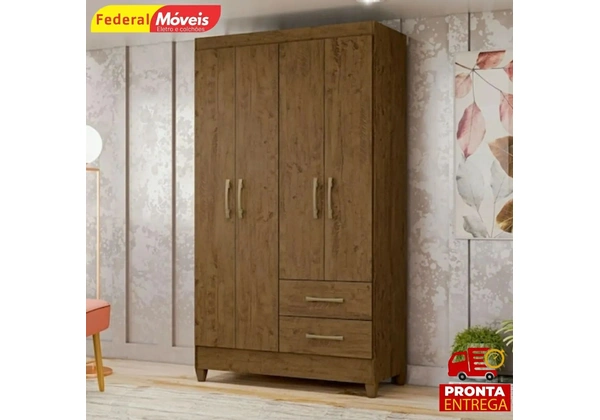 Guarda Roupa Novo 4 Portas Pronta Entrega