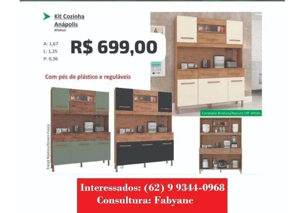 Armario de cozinha kit anapolis