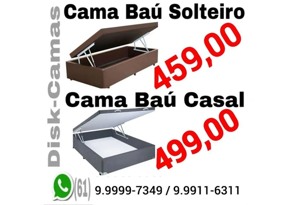 Baú 459, 00 88x1.88x35 basic20 - Cama baú box bau