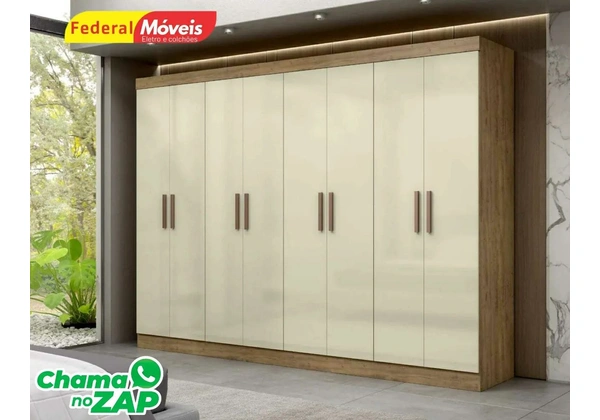 Guarda Roupa 100%MDF 2, 37m Novo Fazemos Entrega