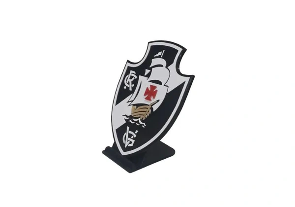 Escudo do Vasco em plástico para Mesa, Estante ou Rack