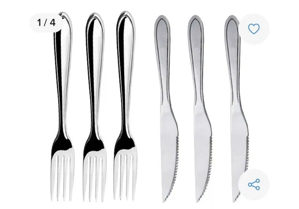 Conjunto de Talheres em Aço Inox - 6 Peças