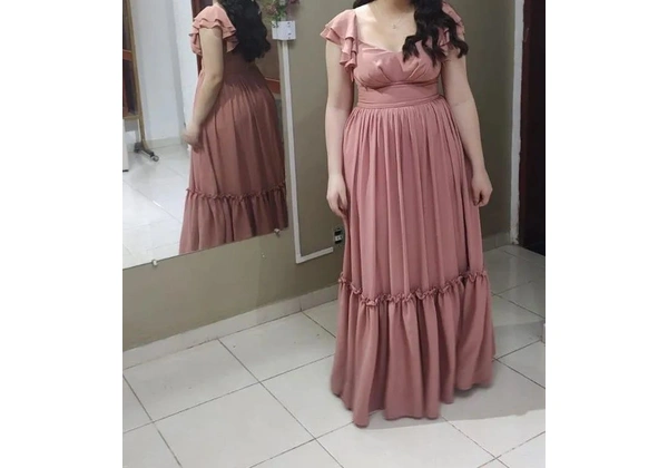 Vestido Madrinha Rosé Tamanho M