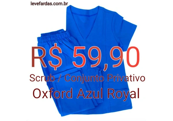 Scrub / Conjunto Privativo - Oxford Azul Royal