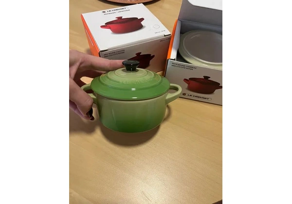 Conjunto de Mini Cocotte Le Creuset - Cor Bamboo - duas unidades