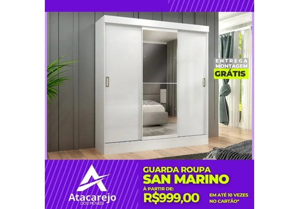 Guarda Roupa Casal Entrega e Montagem Grátis