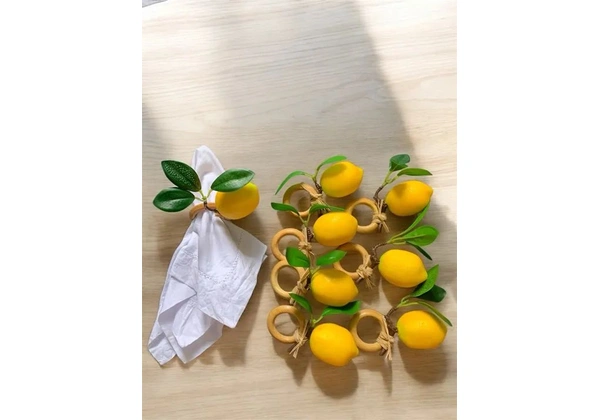 Porta guardanapo limão siciliano - novo - kit com 8