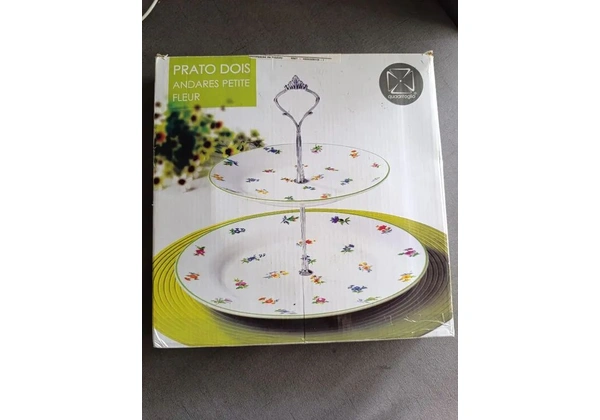 Mesa Posta Pratos de Servir + Molheira Floral