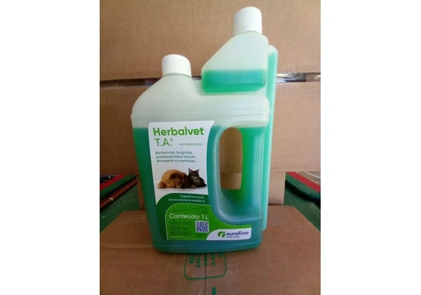 02 unidades Herbalvet Desinfetante T.A anti bactericida, fungicida Outo Fino 1L (cada)