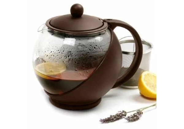 chaleira de vidro com infusor 750ml fuy169V